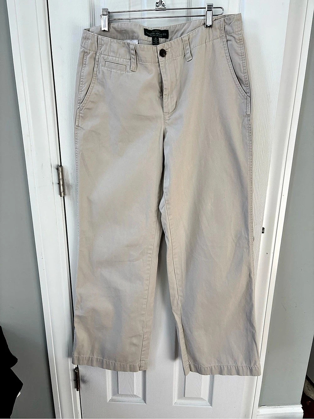 Lauren Ralph Lauren Jeans Co. Cotton Straight Leg Pants in Beige Size 10